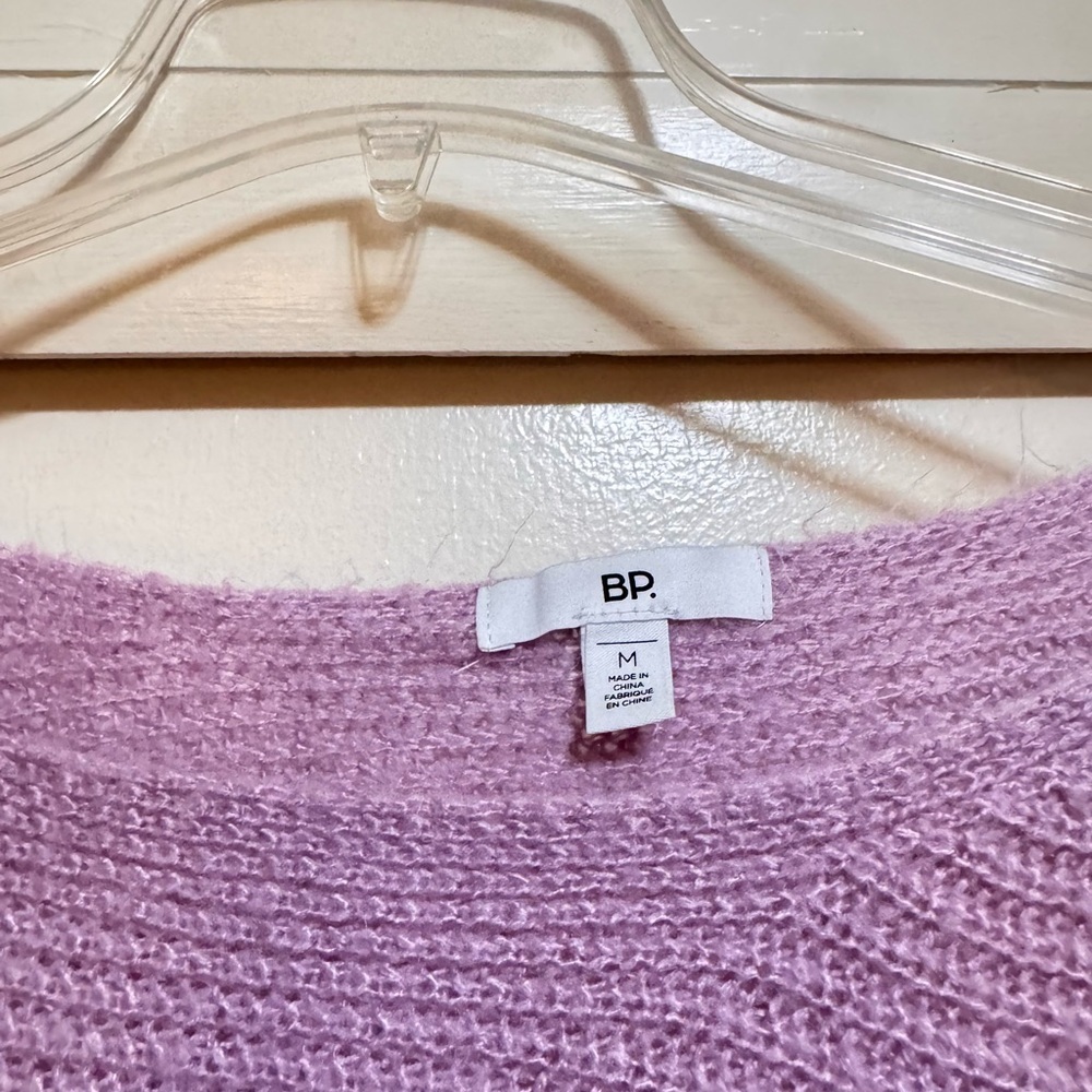BP Nordstrom Flare Bell Sleeve Sweater Knitted Lilac Purple Like New Medium - Picture 3 of 6